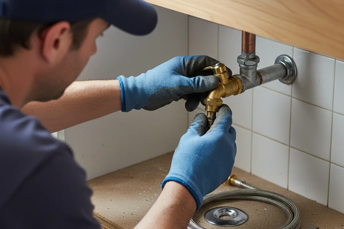 Shutoff valve and fitting work during Well Pump Repair in Moreno Valley